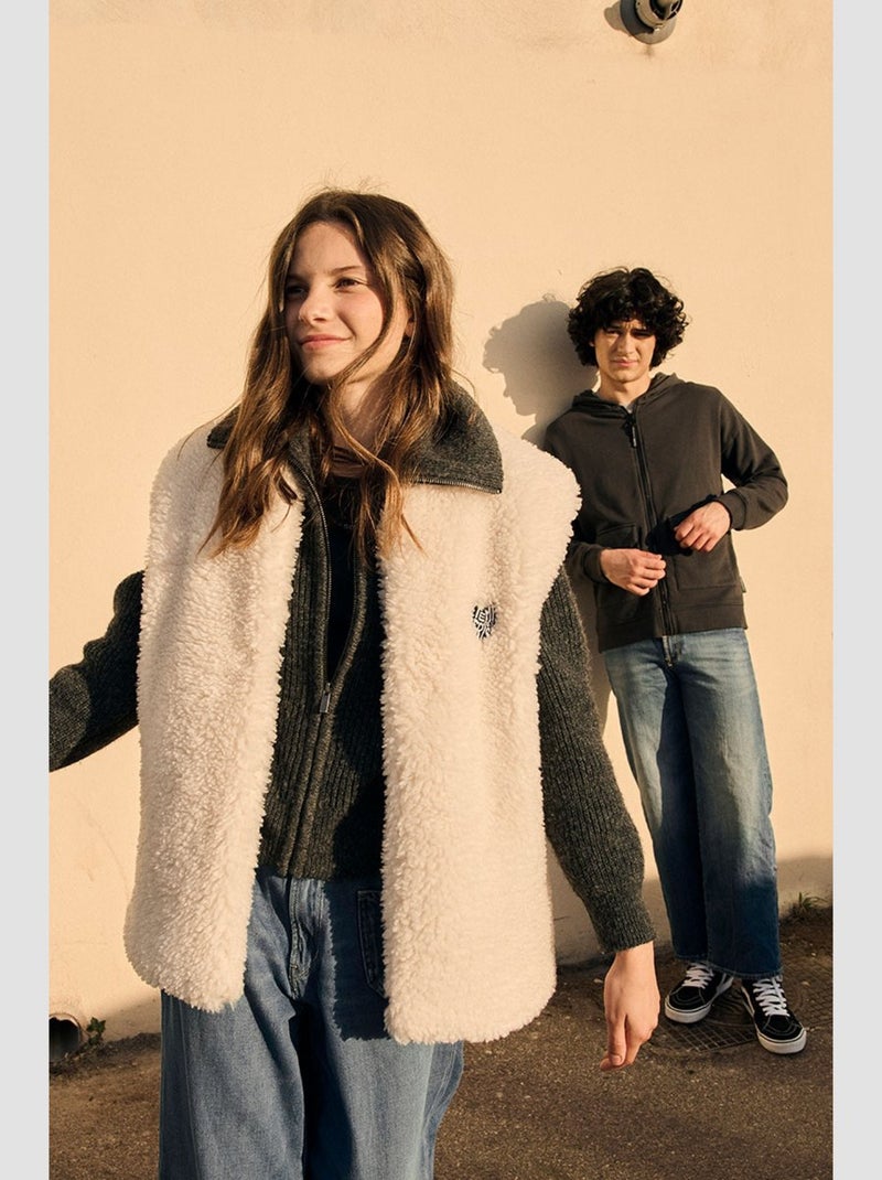 Veste sans manches OKAGI 'Le Temps Des Cerises' Blanc - Kiabi