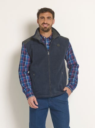 Veste sans manches polaire bicolore