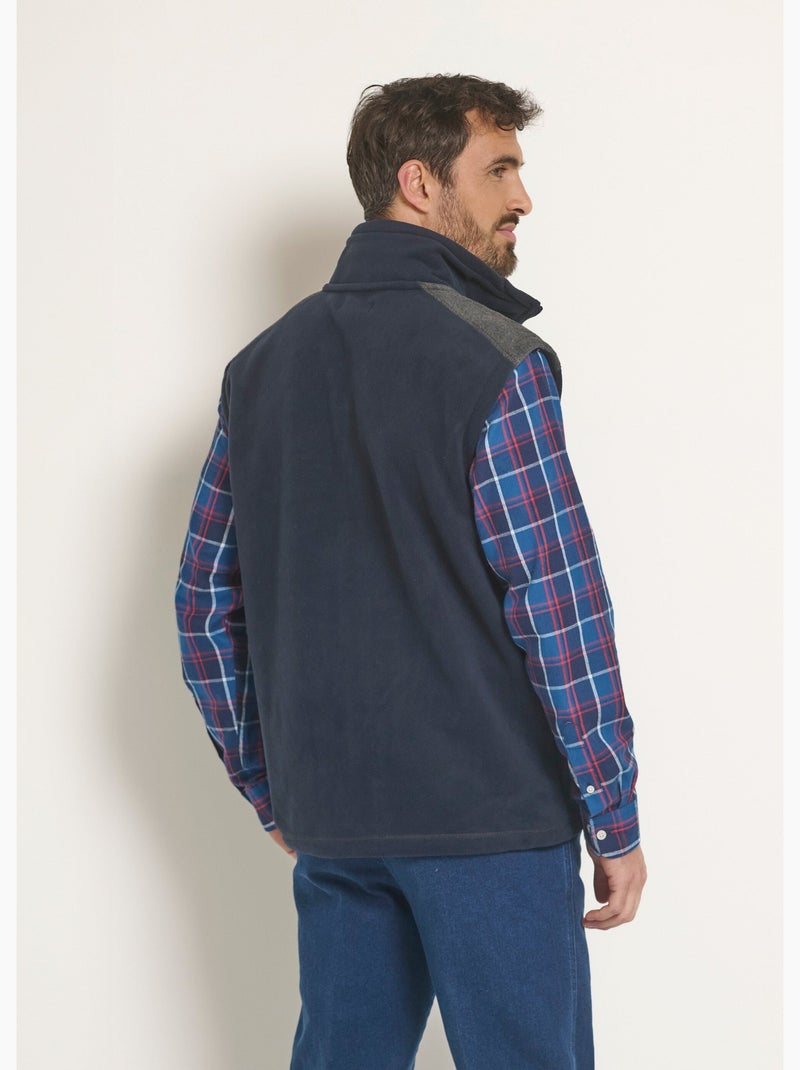 Veste sans manches polaire bicolore Bleu marine - Kiabi