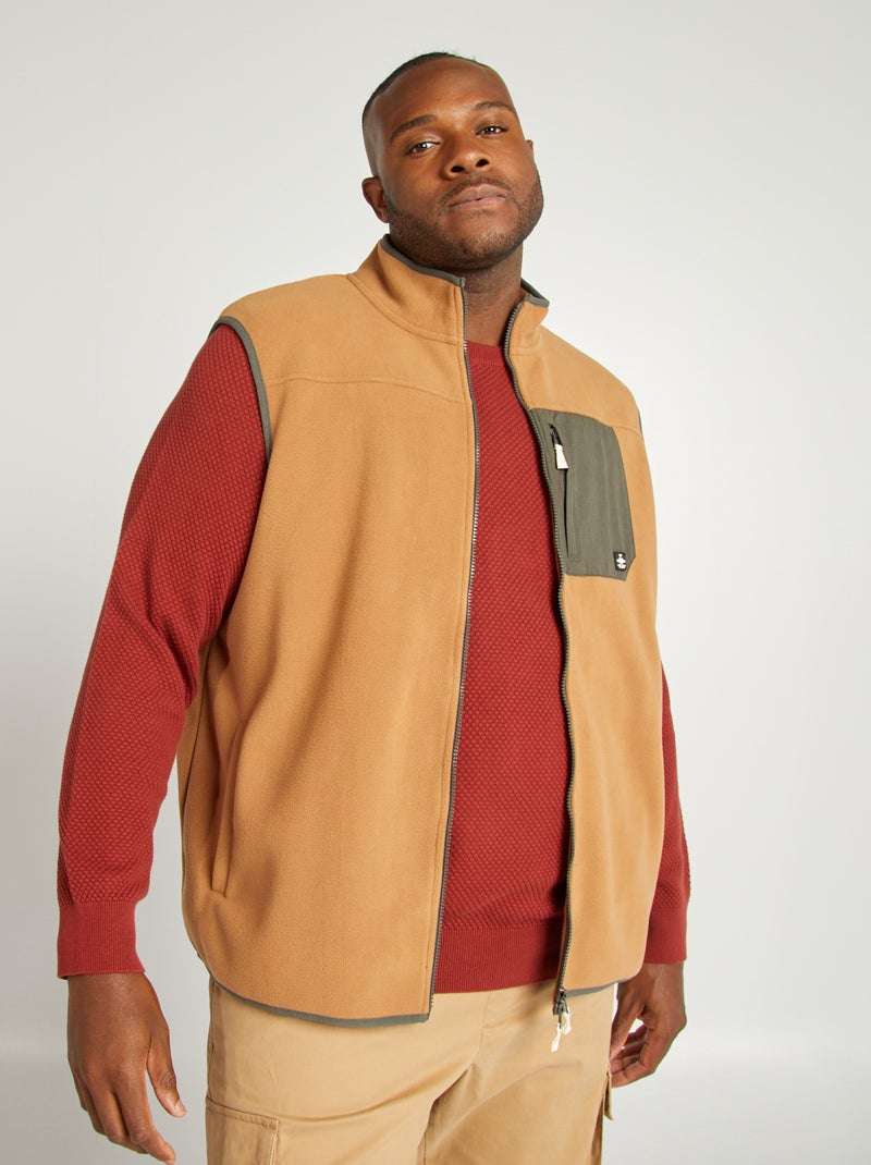 Veste sans manches polaire Camel - Kiabi
