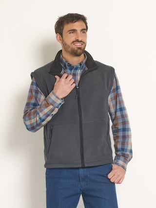 Veste sans manches polaire col montant