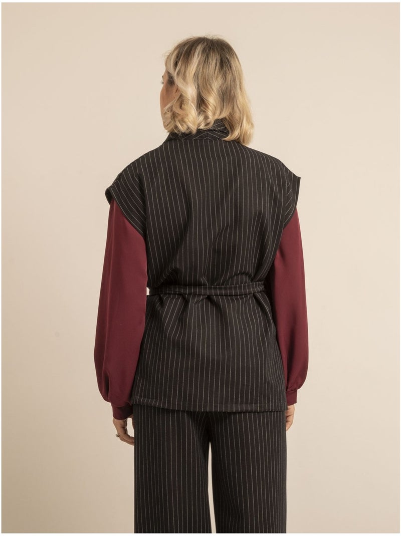 Veste sans manches rayures uvinny Noir - Kiabi