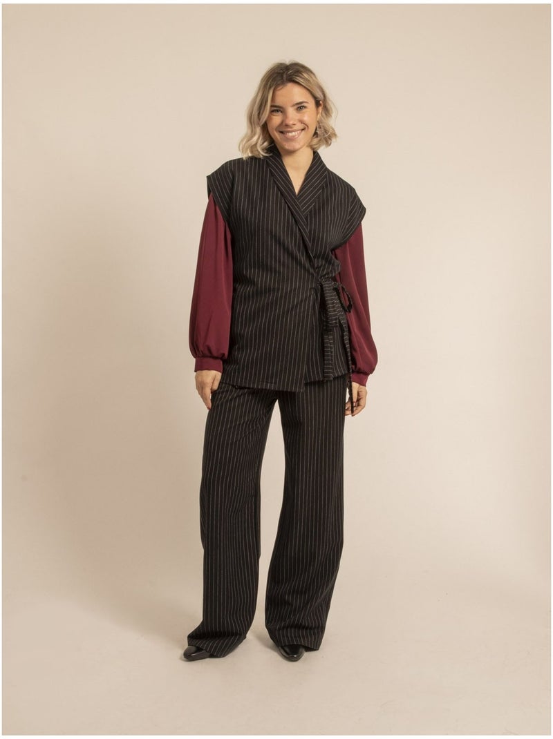 Veste sans manches rayures uvinny Noir - Kiabi