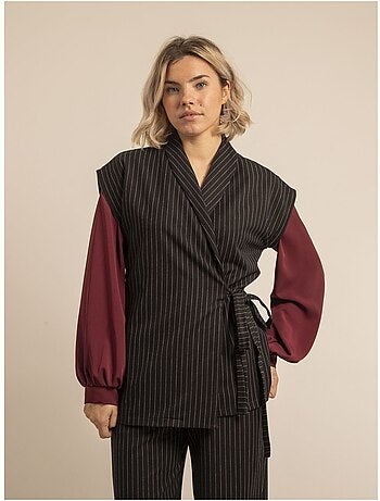 Veste sans manches rayures UVINY
