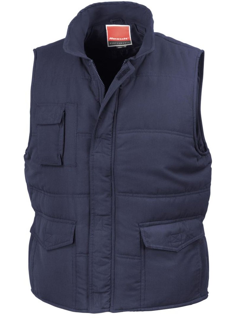 Veste sans manches rembourrée coupe-vent - result Bleu marine - Kiabi