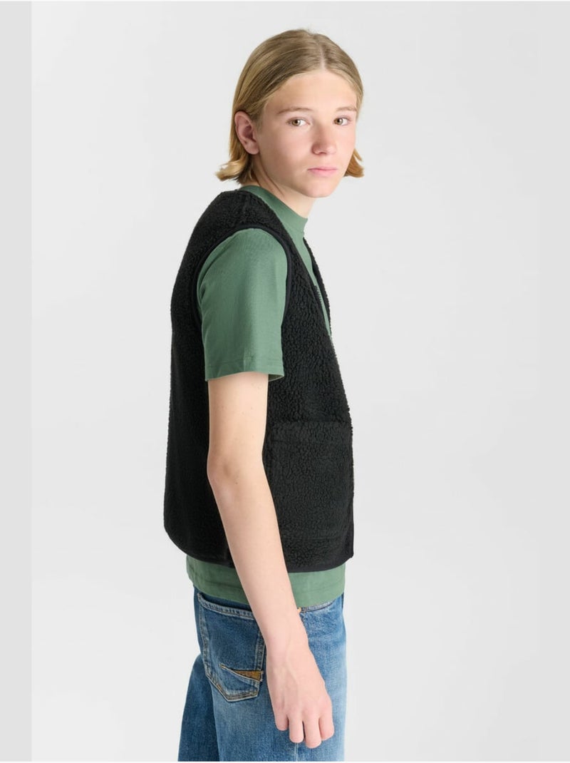 Veste sans manches renfbo 'le temps des cerises' Noir - Kiabi