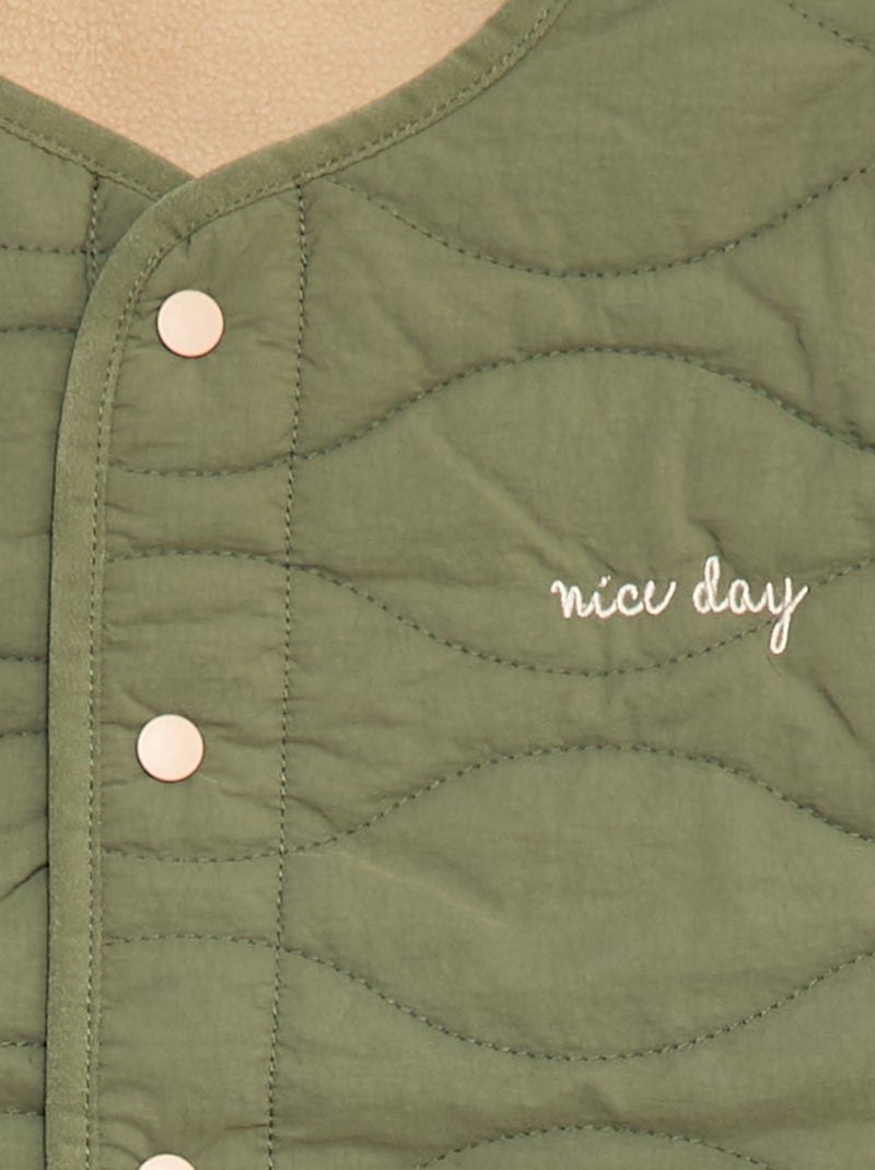 Veste sans manches réversible Kaki - Kiabi