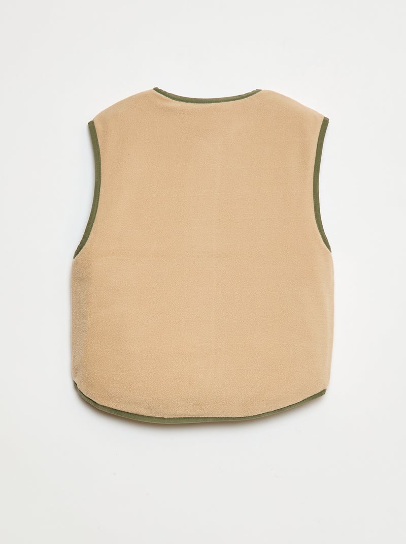 Veste sans manches réversible Kaki - Kiabi