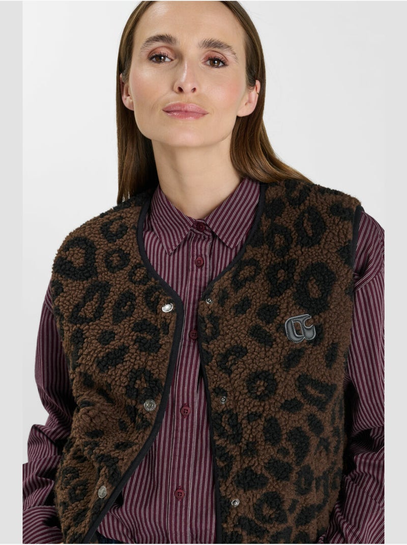 Veste sans manches sanry 'le temps des cerises' Marron - Kiabi