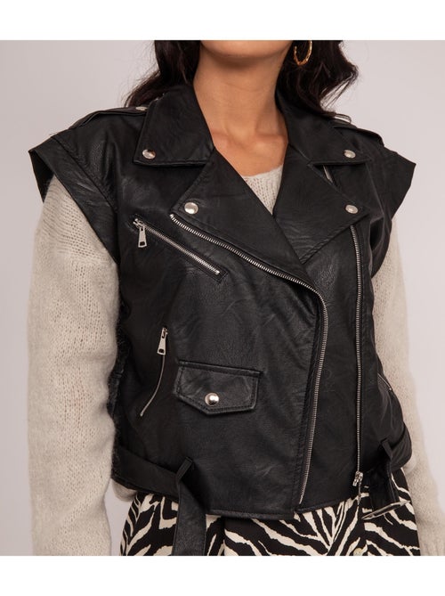 Veste sans manches simili cuir UMOT - Kiabi