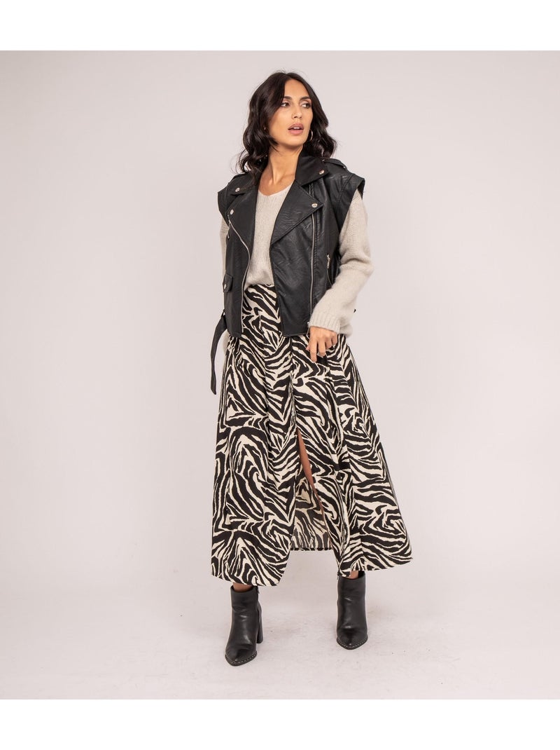 Veste sans manches simili cuir UMOT Noir - Kiabi