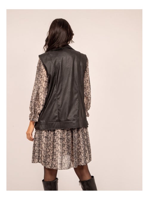 Veste sans manches similicuir URSA - Kiabi