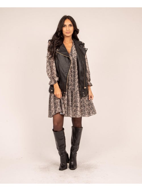 Veste sans manches similicuir URSA - Kiabi