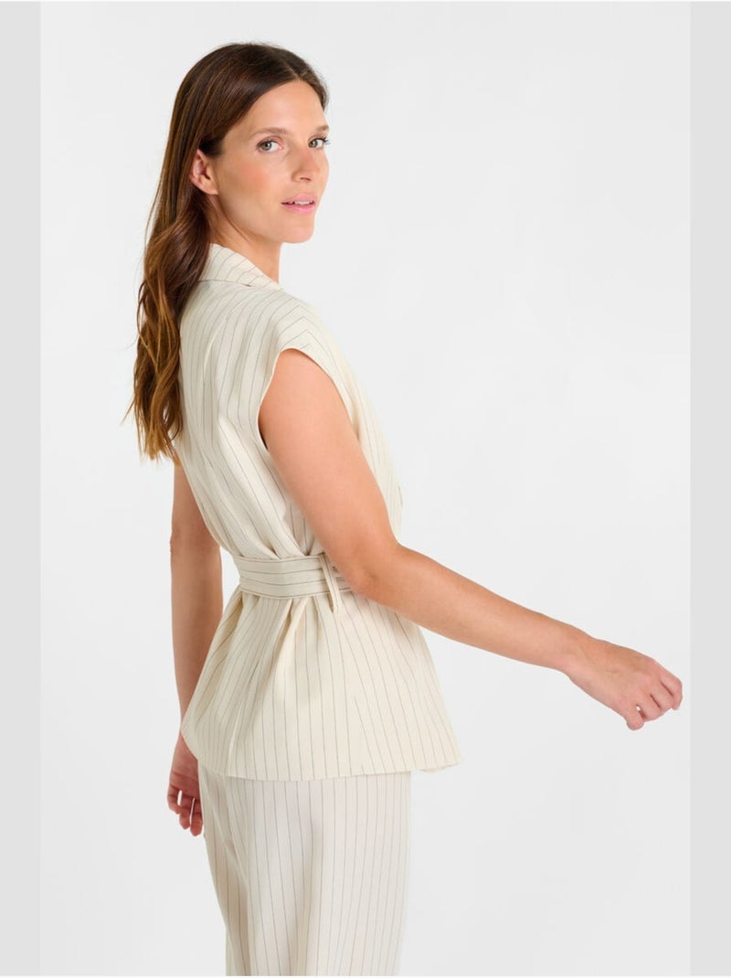 Veste sans manches TAYRA 'Le Temps Des Cerises' Beige - Kiabi