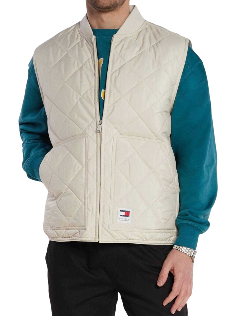 Veste sans manches tommy jeans - tommy hilfiger Beige - Kiabi