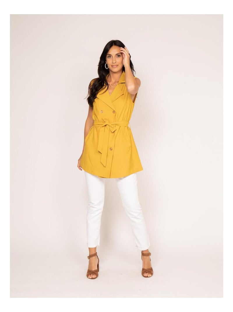 Veste sans manches uliana Moutarde - Kiabi