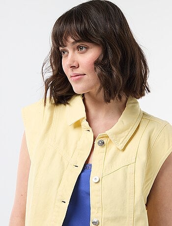 Veste sans manches imprimé vache unie