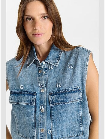 Veste sans manches yani 'le temps des cerises'
