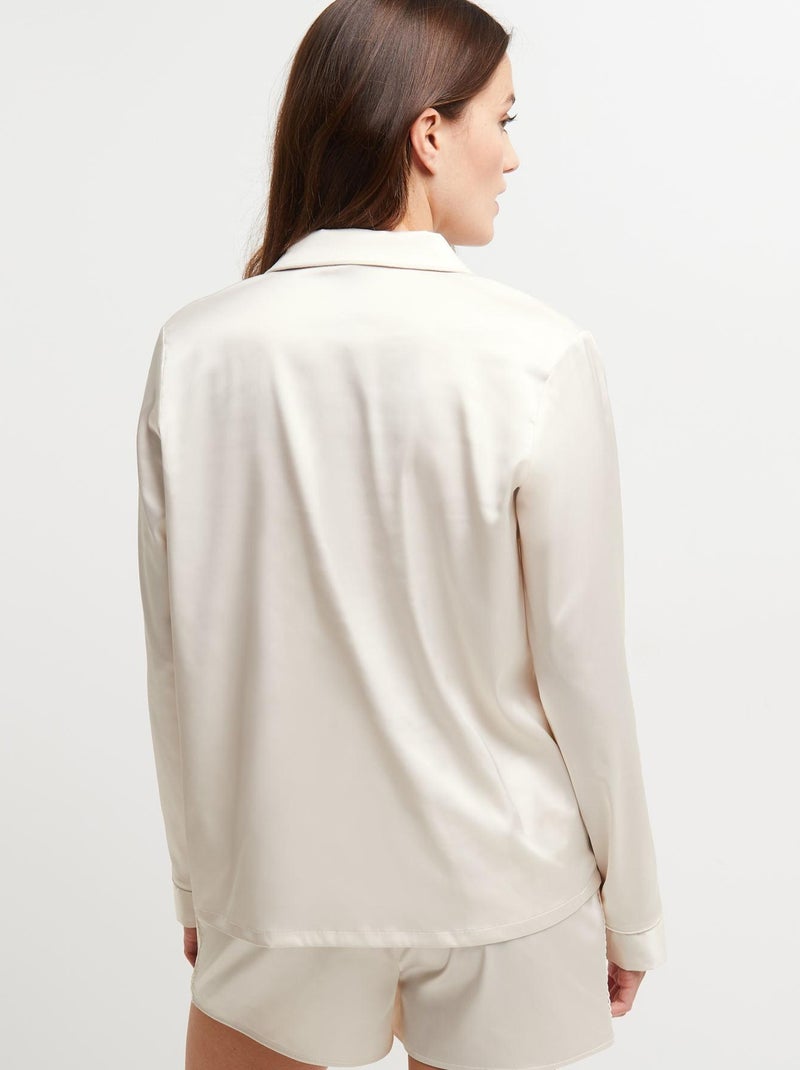 Veste satin Chimene - RougeGorge Lingerie Blanc - Kiabi