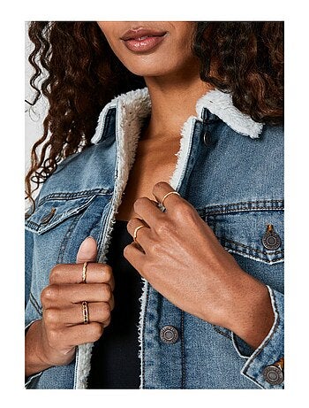 Veste sherpa en denim Noisy May