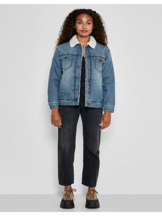 Veste sherpa en denim Noisy May