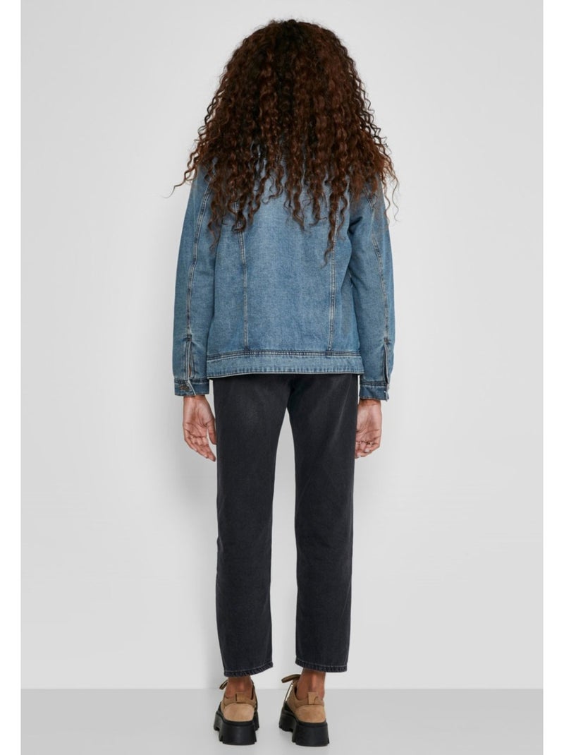 Veste sherpa en denim Noisy May Bleu - Kiabi