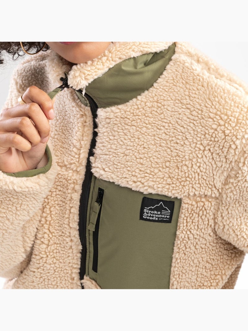 Veste sherpa femme lifestyle femme walnut-w Beige - Kiabi