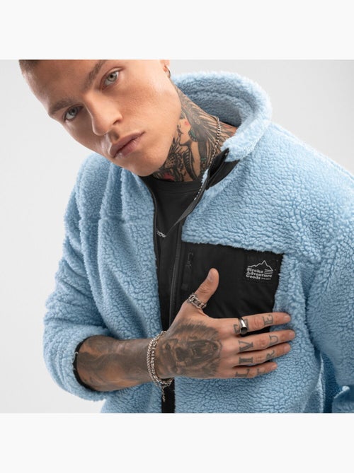 Veste sherpa homme lifestyle homme azure - Kiabi