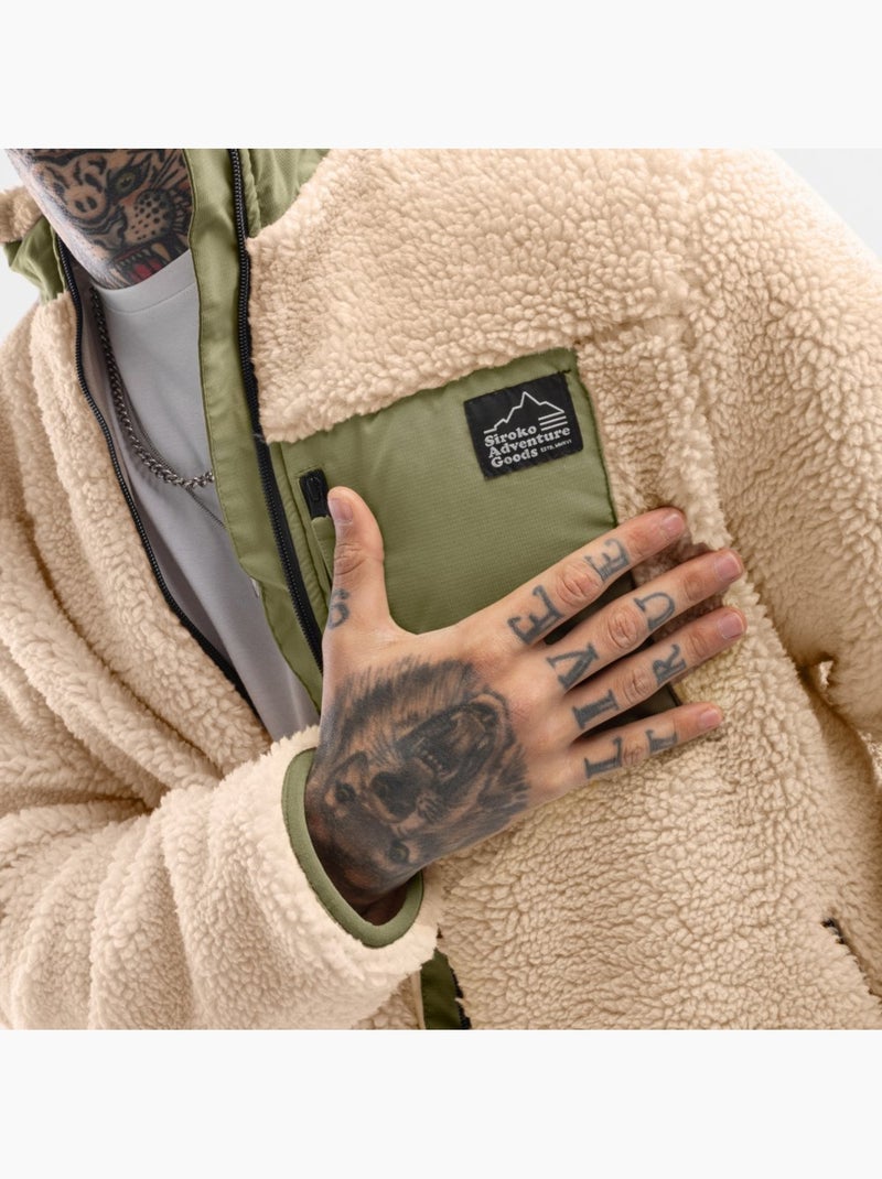 Veste sherpa homme lifestyle homme walnut Beige - Kiabi