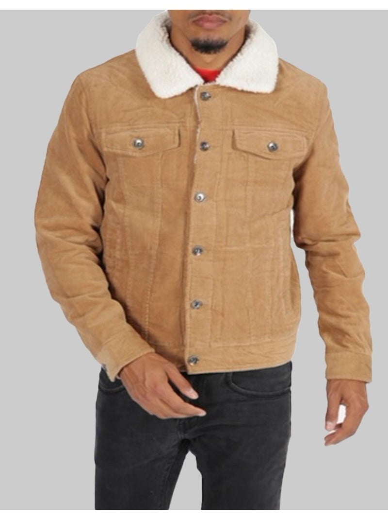 Veste sherpa Kebello Beige - Kiabi