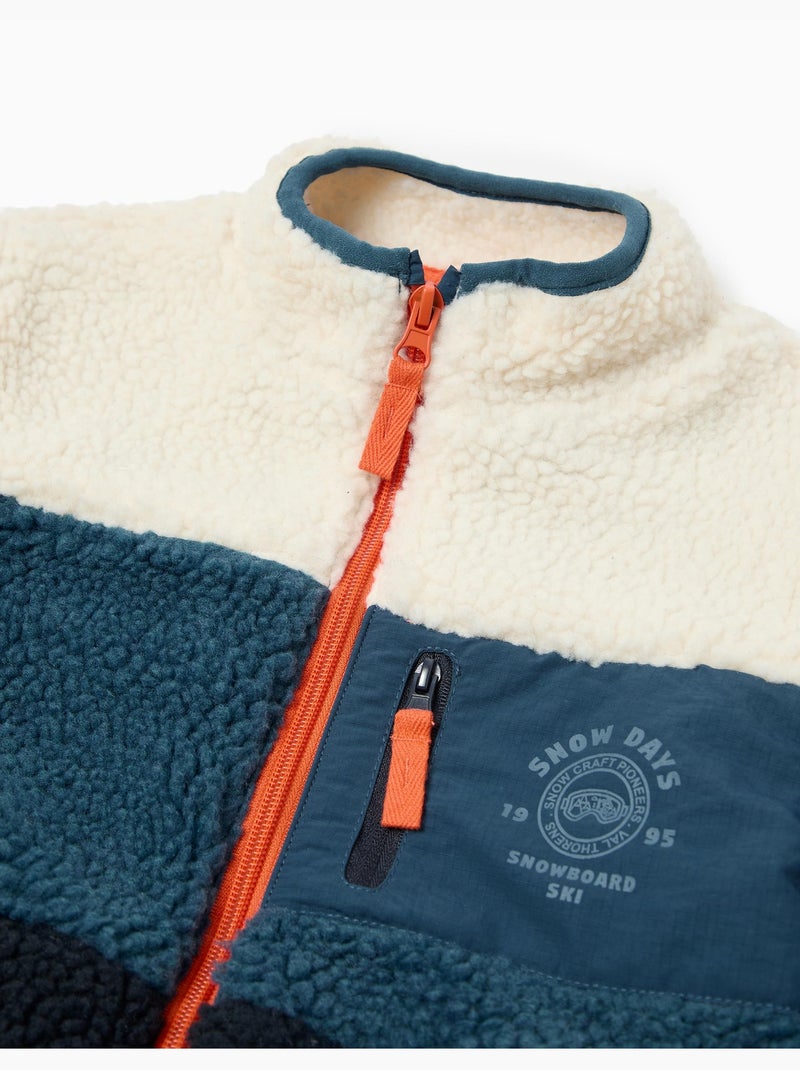 Veste Sherpa, MO Fashion Bleu - Kiabi