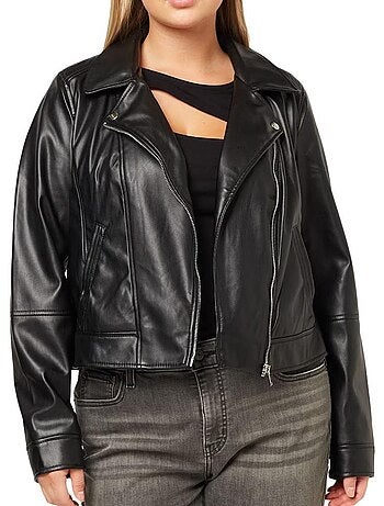 Veste Simili Cuir Noire Femme Vero Moda Curve Bellaanna