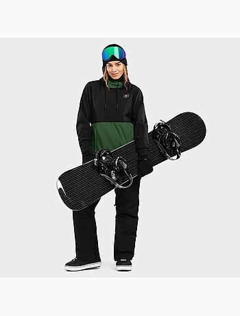 Veste snowboard femme sports d'hiver femme w1-w evergreen