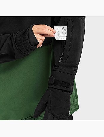 Veste snowboard femme sports d'hiver femme w1-w evergreen