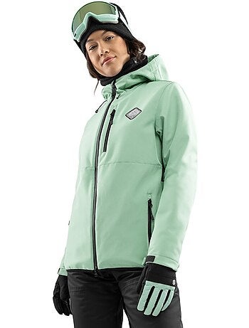 Veste snowboard femme sports d'hiver femme w2-w emerald