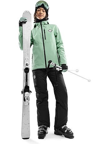 Veste snowboard femme sports d'hiver femme w2-w emerald