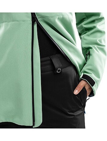Veste snowboard femme sports d'hiver femme w2-w emerald