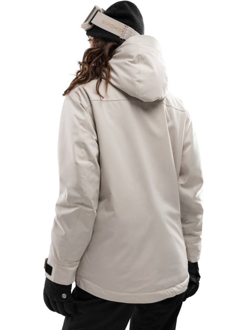 Veste snowboard femme sports d'hiver femme w6-w eriz Beige - Kiabi