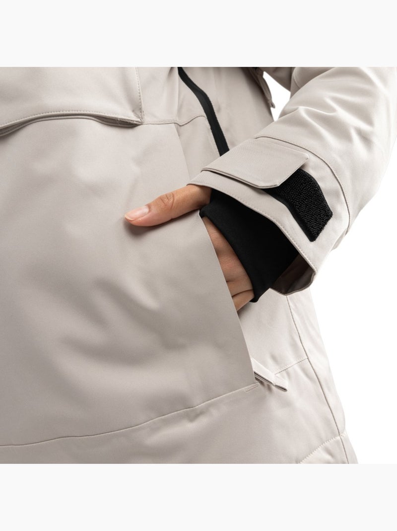Veste snowboard femme sports d'hiver femme w6-w eriz Beige - Kiabi