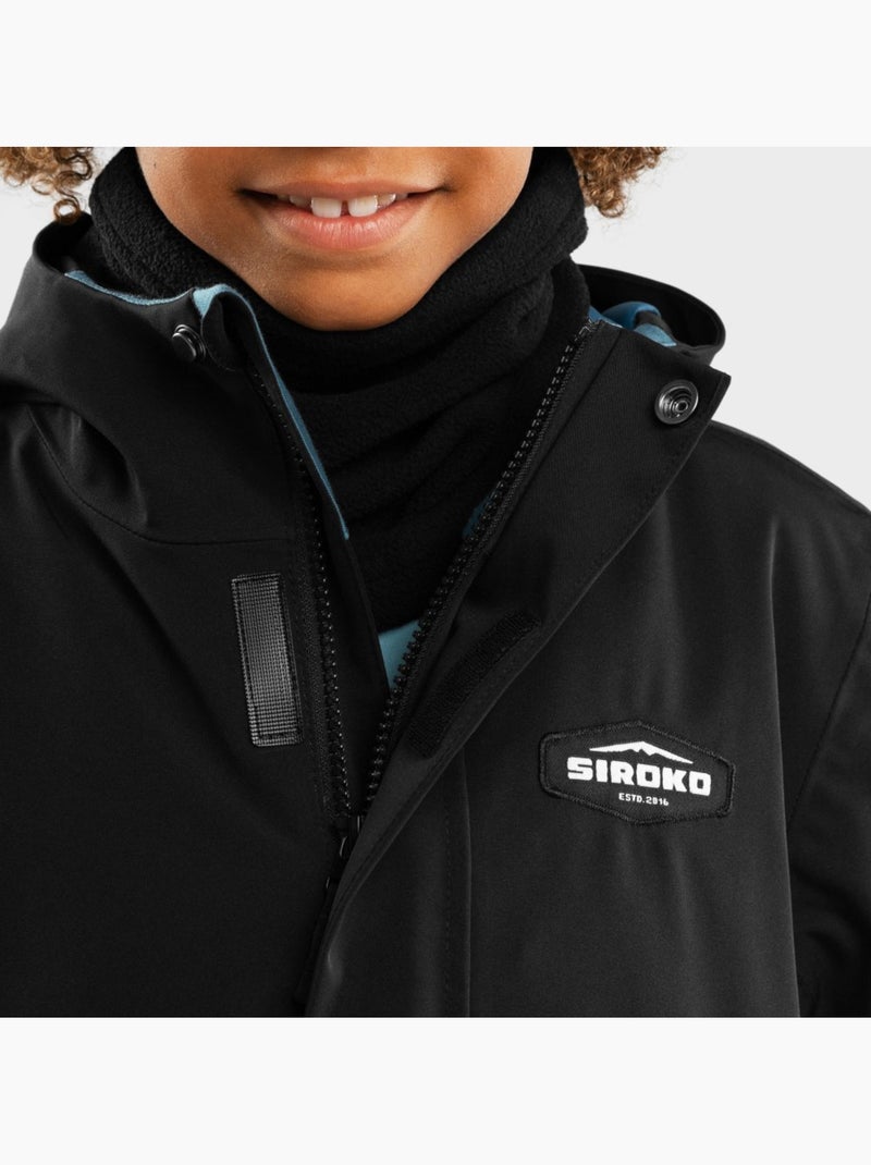 Veste snowboard garçon sports d'hiver enfants kw1 rebel Noir - Kiabi