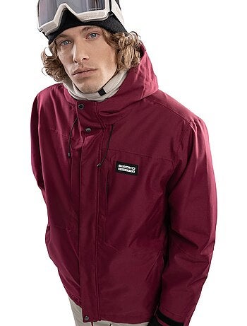 Veste snowboard homme sports d'hiver homme w4 russet