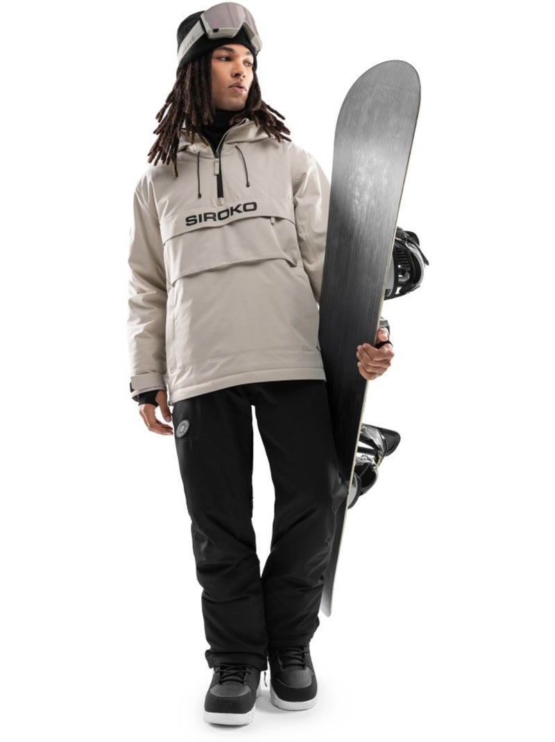Veste snowboard homme sports d'hiver homme w6 eriz Beige - Kiabi