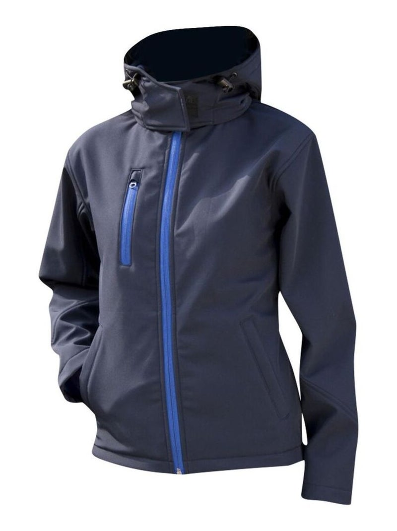 Veste softshell à capuche - result core Bleu Bleu - Kiabi