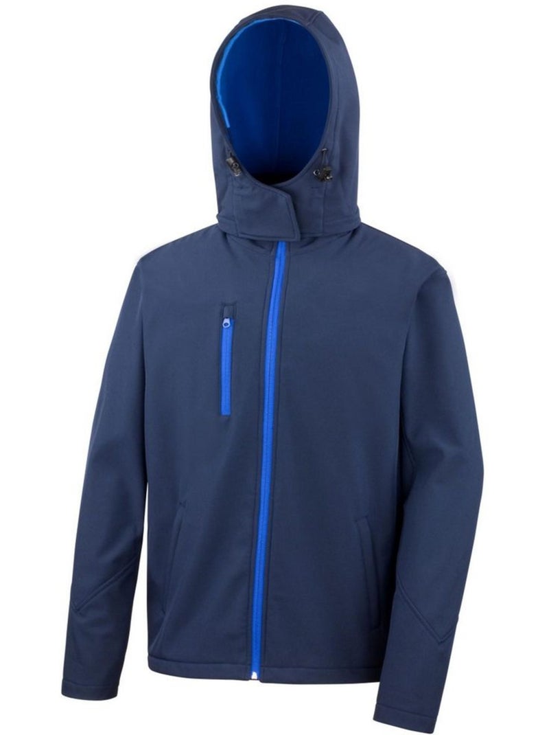 Veste softshell à capuche - result core Bleu Bleu - Kiabi