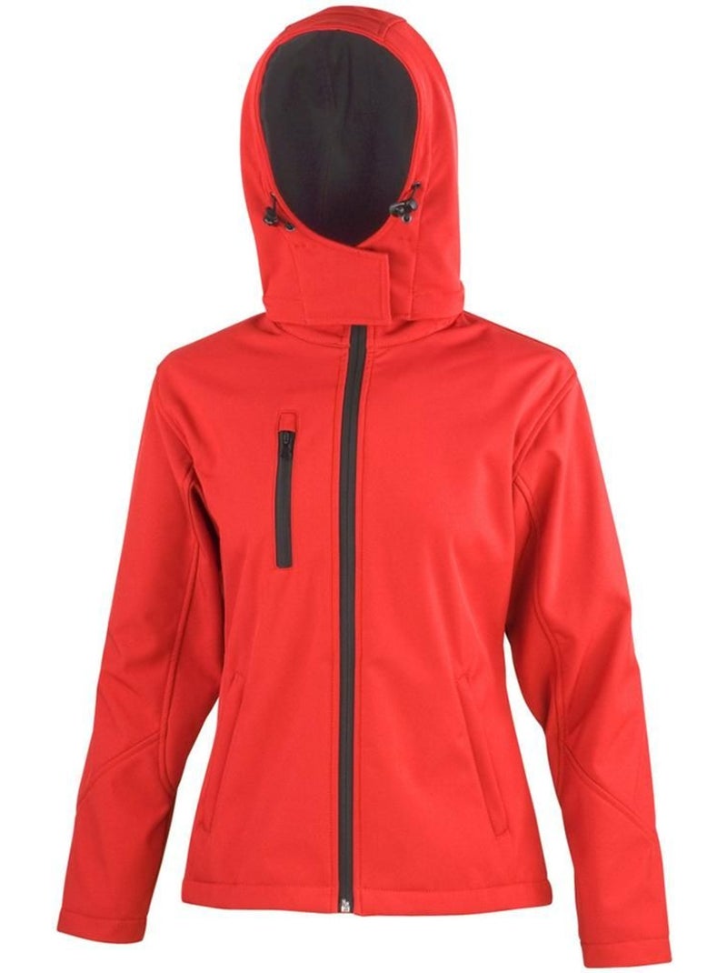Veste softshell à capuche - result core Rouge cerise - Kiabi