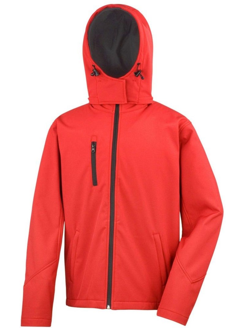 Veste softshell à capuche - result core Rouge cerise - Kiabi