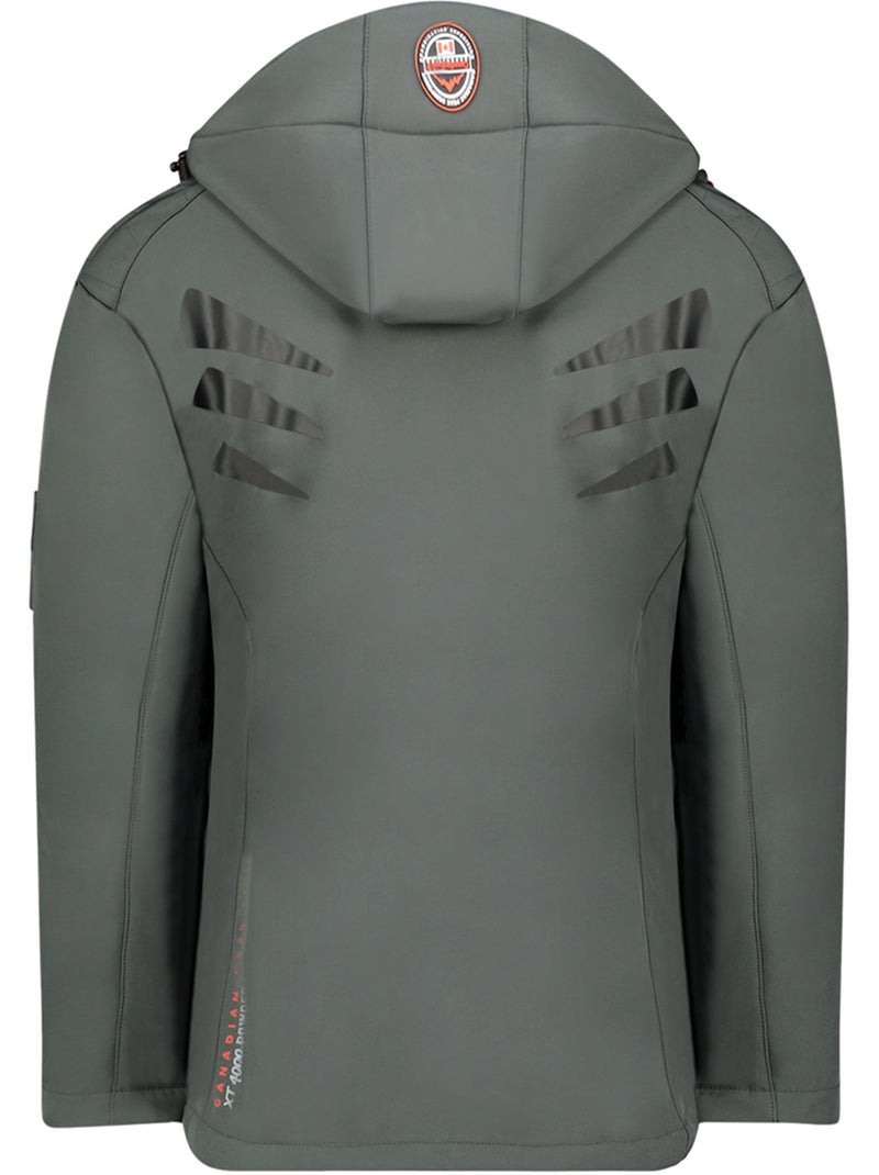Veste softshell à capuche ajustable tacibeak – canadian peak Gris foncé - Kiabi