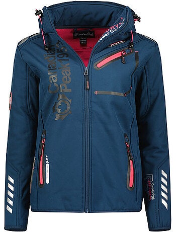 Veste softshell à capuche amovible doublée polaire reineak – canadian peak