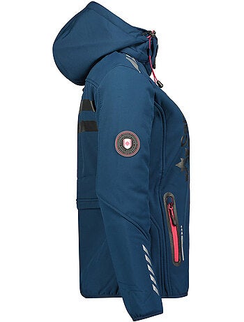 Veste softshell à capuche amovible doublée polaire reineak – canadian peak