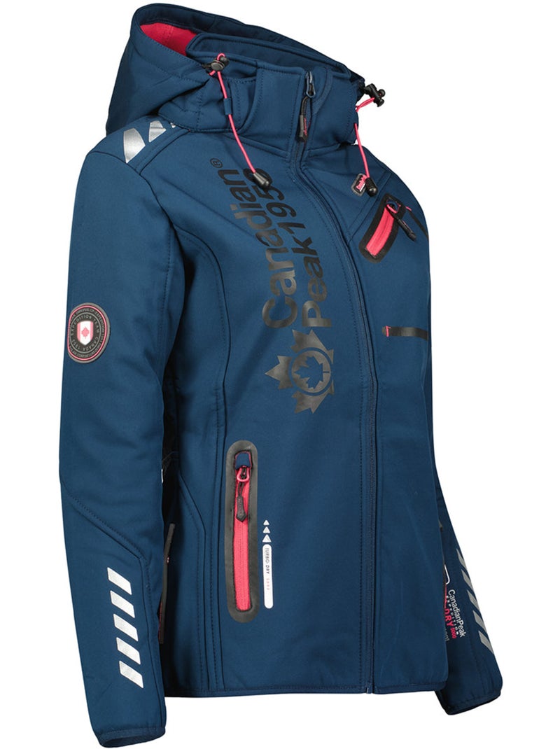 Veste softshell à capuche amovible doublée polaire reineak – canadian peak Bleu marine - Kiabi